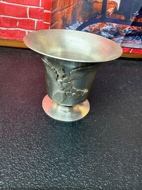 Vintage handmade pewter vase